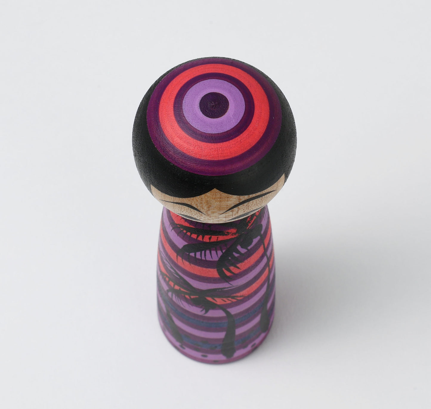 HIRAGA, Teruyuki 平賀輝幸工人 | Yashinoki-palm tree kokeshi doll ヤシの木こけし |  Sakunami style 作並系 | 13cm in height