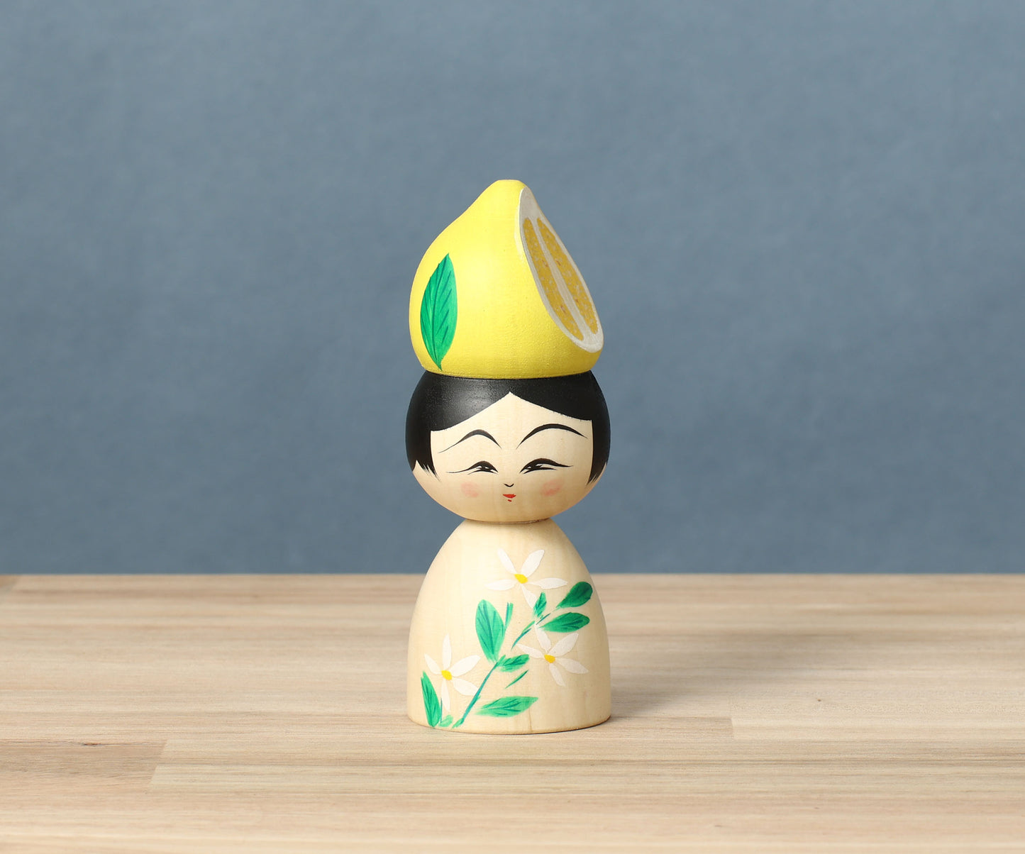 HIRAGA, Teruyuki 平賀輝幸工人 | Tabekake-half eaten kokeshi doll 食べかけこけし |  Sakunami style 作並系 | 12cm in height