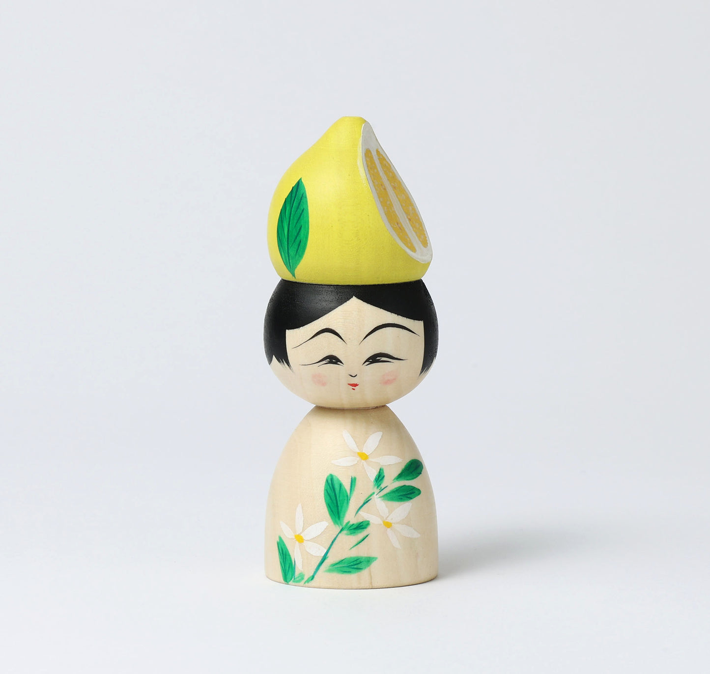 HIRAGA, Teruyuki 平賀輝幸工人 | Tabekake-half eaten kokeshi doll 食べかけこけし |  Sakunami style 作並系 | 12cm in height