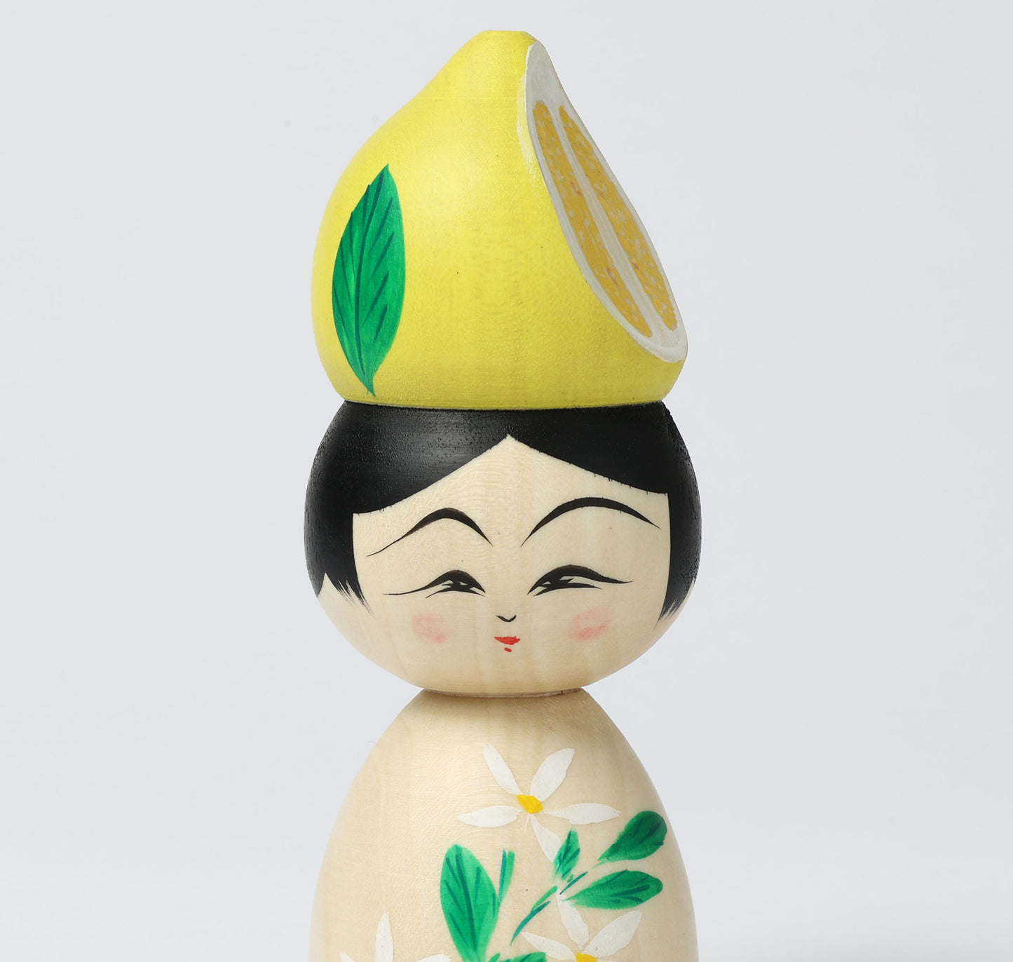 HIRAGA, Teruyuki 平賀輝幸工人 | Tabekake-half eaten kokeshi doll 食べかけこけし |  Sakunami style 作並系 | 12cm in height
