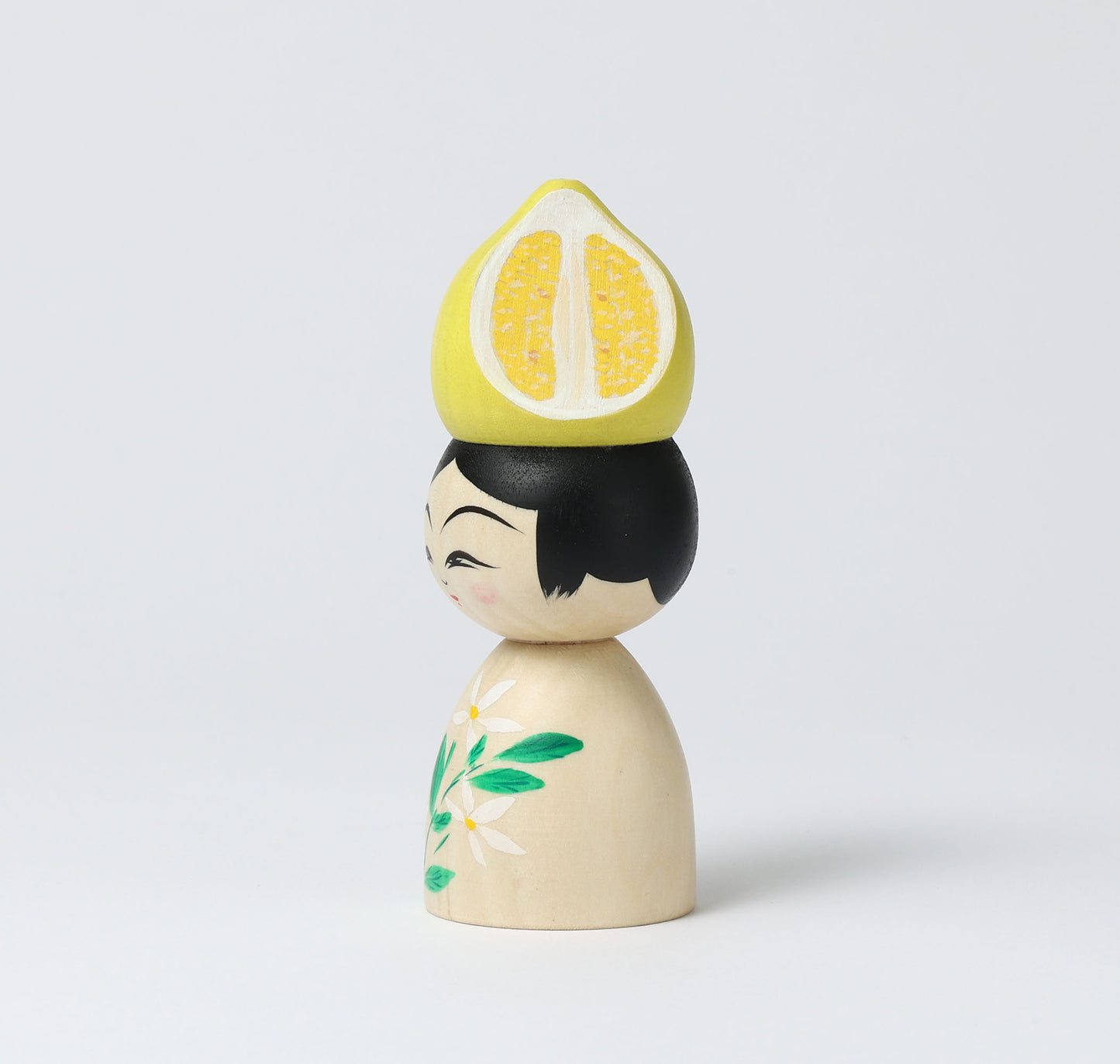 HIRAGA, Teruyuki 平賀輝幸工人 | Tabekake-half eaten kokeshi doll 食べかけこけし |  Sakunami style 作並系 | 12cm in height