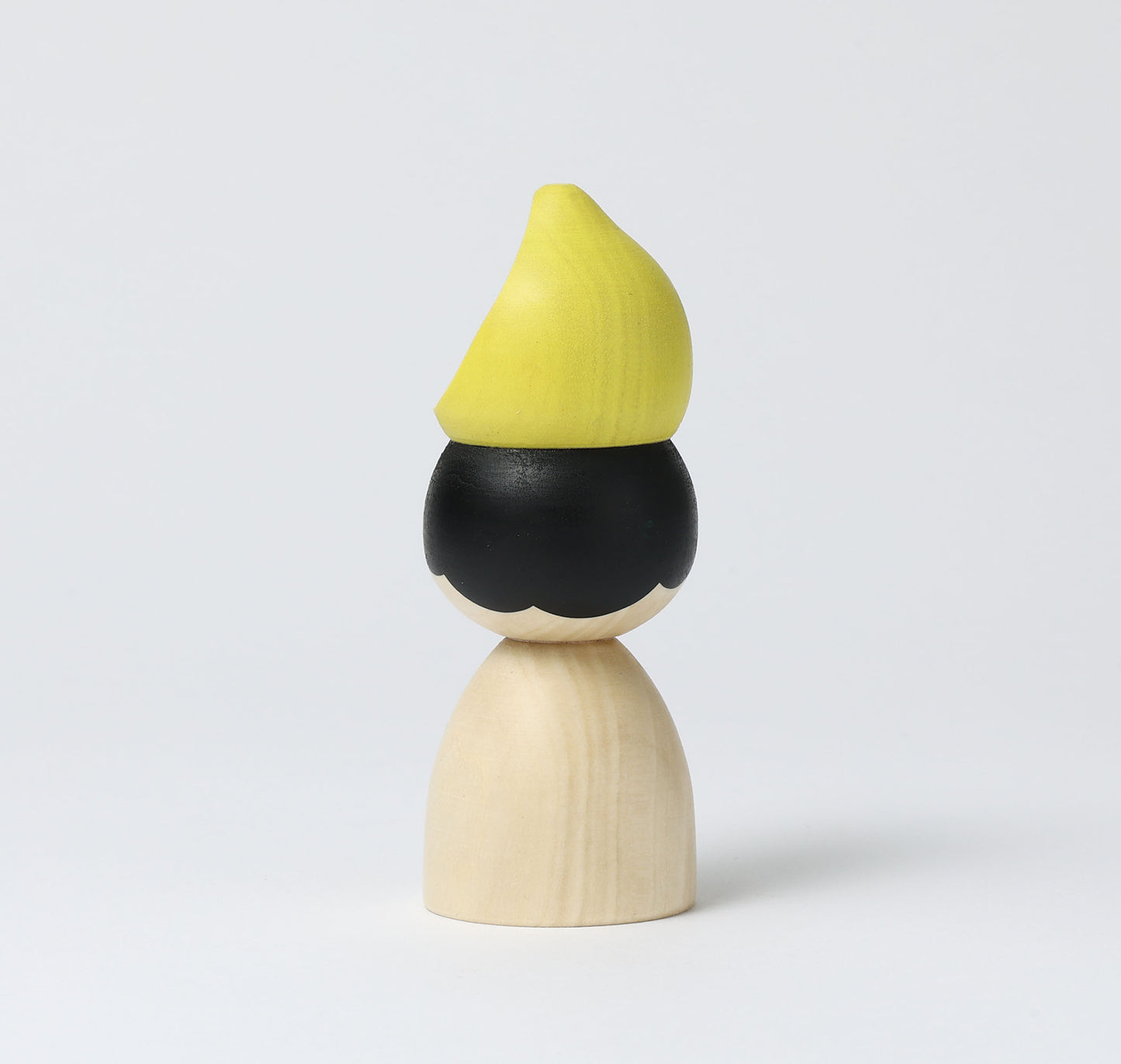 HIRAGA, Teruyuki 平賀輝幸工人 | Tabekake-half eaten kokeshi doll 食べかけこけし |  Sakunami style 作並系 | 12cm in height