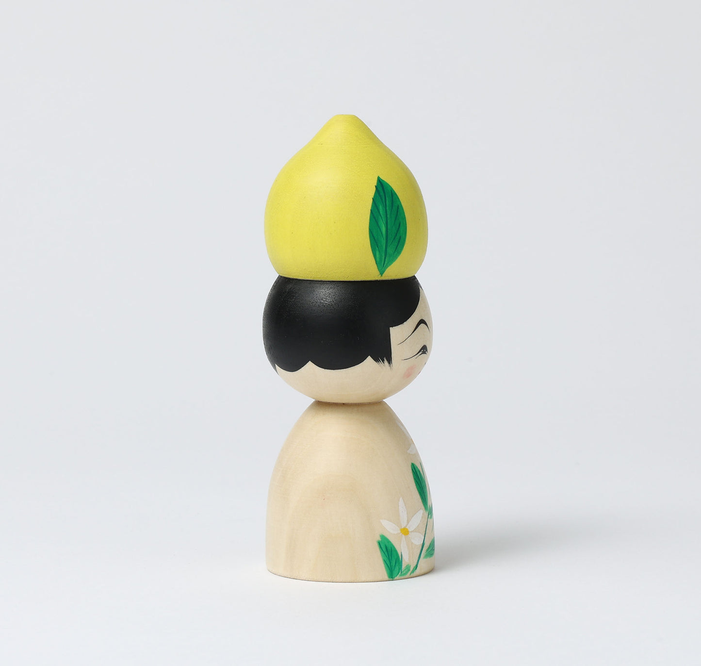HIRAGA, Teruyuki 平賀輝幸工人 | Tabekake-half eaten kokeshi doll 食べかけこけし |  Sakunami style 作並系 | 12cm in height