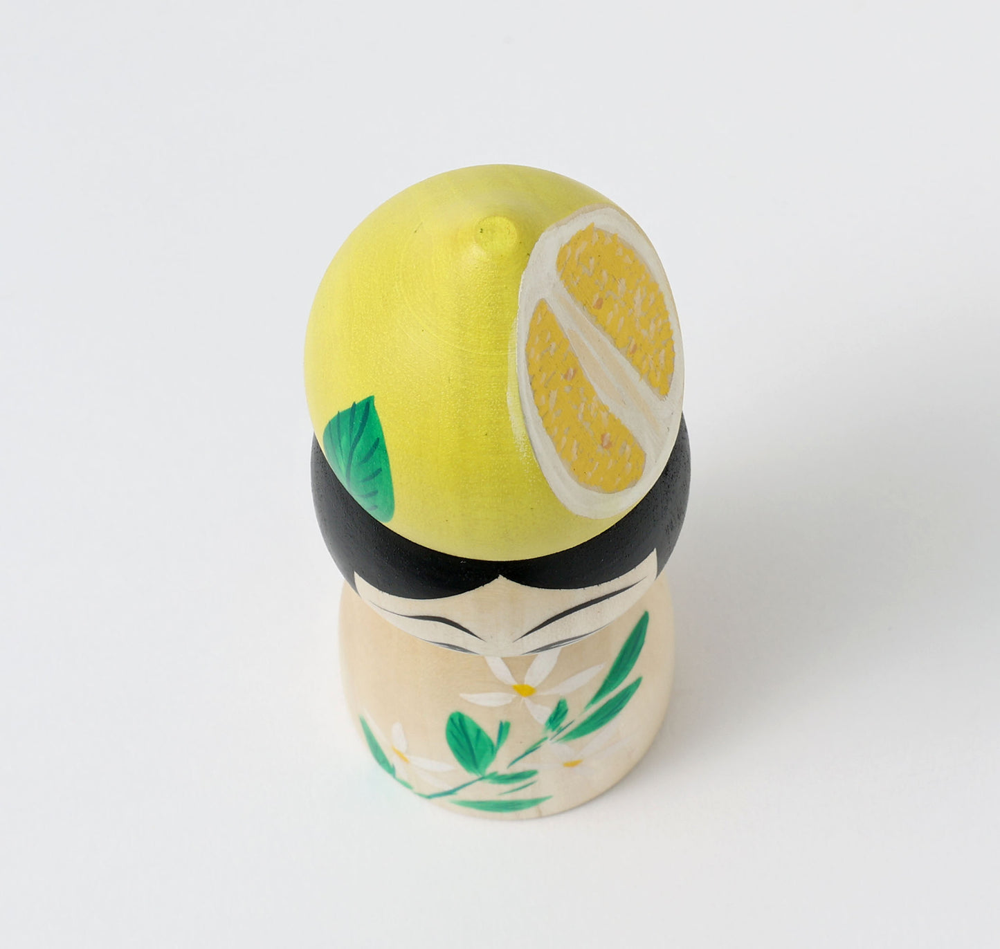 HIRAGA, Teruyuki 平賀輝幸工人 | Tabekake-half eaten kokeshi doll 食べかけこけし |  Sakunami style 作並系 | 12cm in height