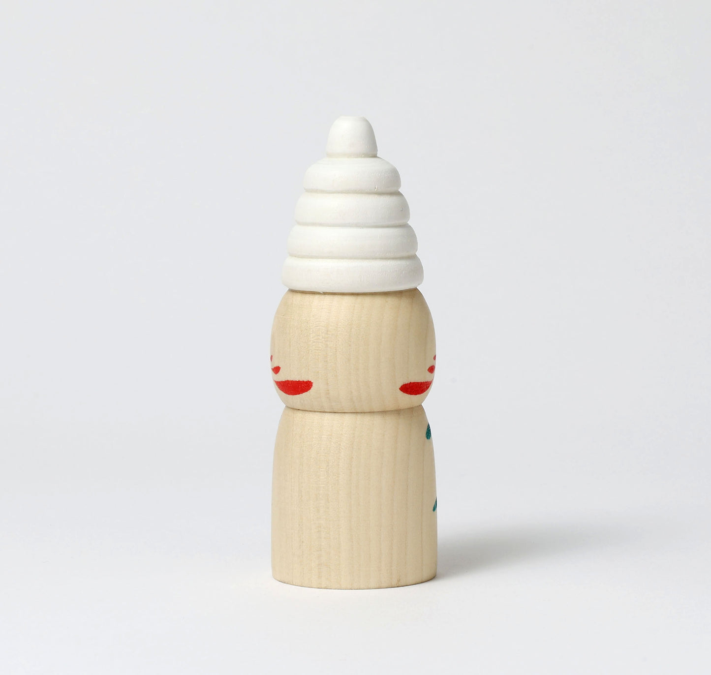 HIRAGA, Teruyuki 平賀輝幸工人 | Soft-serve ice cream kokeshi doll ソフトクリームこけし |  Sakunami style 作並系 | 12cm in height