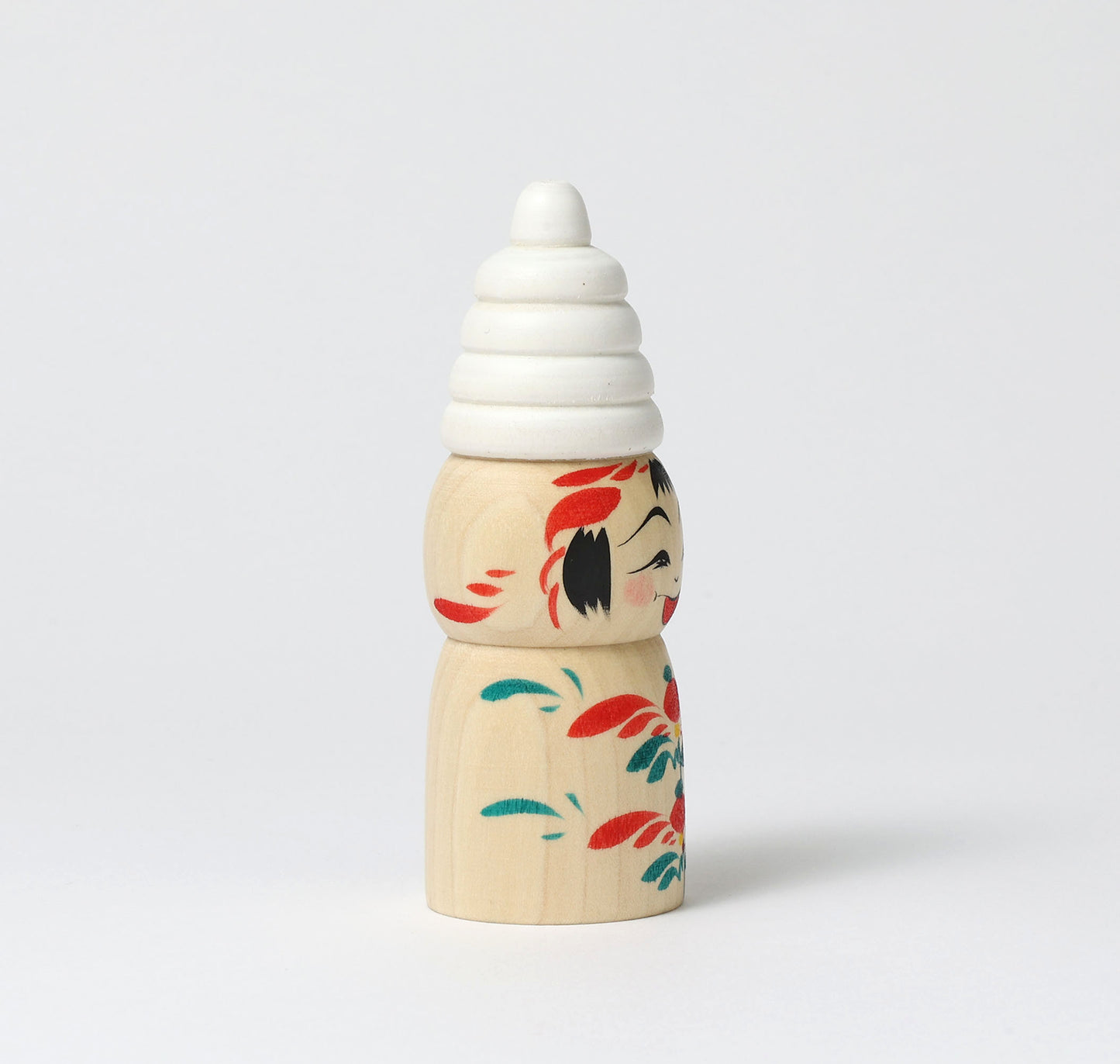HIRAGA, Teruyuki 平賀輝幸工人 | Soft-serve ice cream kokeshi doll ソフトクリームこけし |  Sakunami style 作並系 | 12cm in height