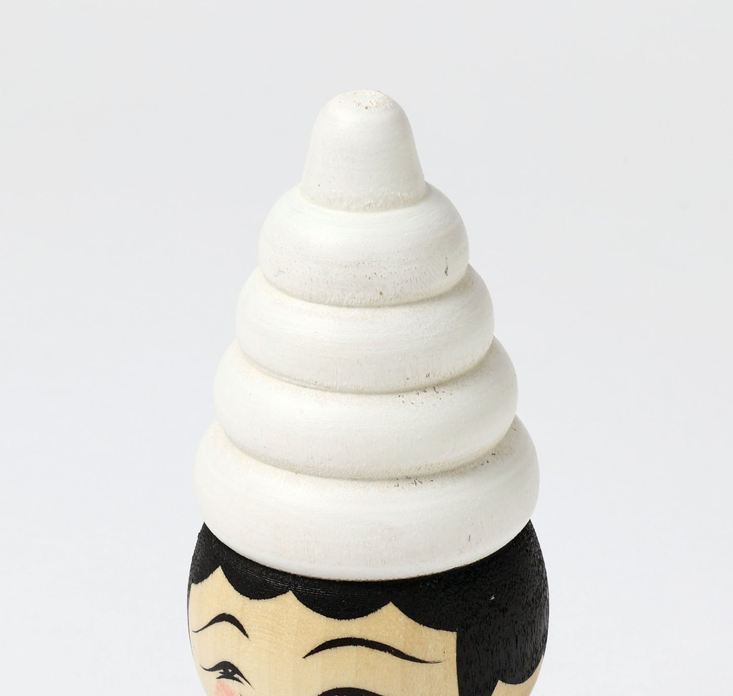 HIRAGA, Teruyuki 平賀輝幸工人 | Soft-serve ice cream kokeshi doll ソフトクリームこけし |  Sakunami style 作並系 | 12cm in height