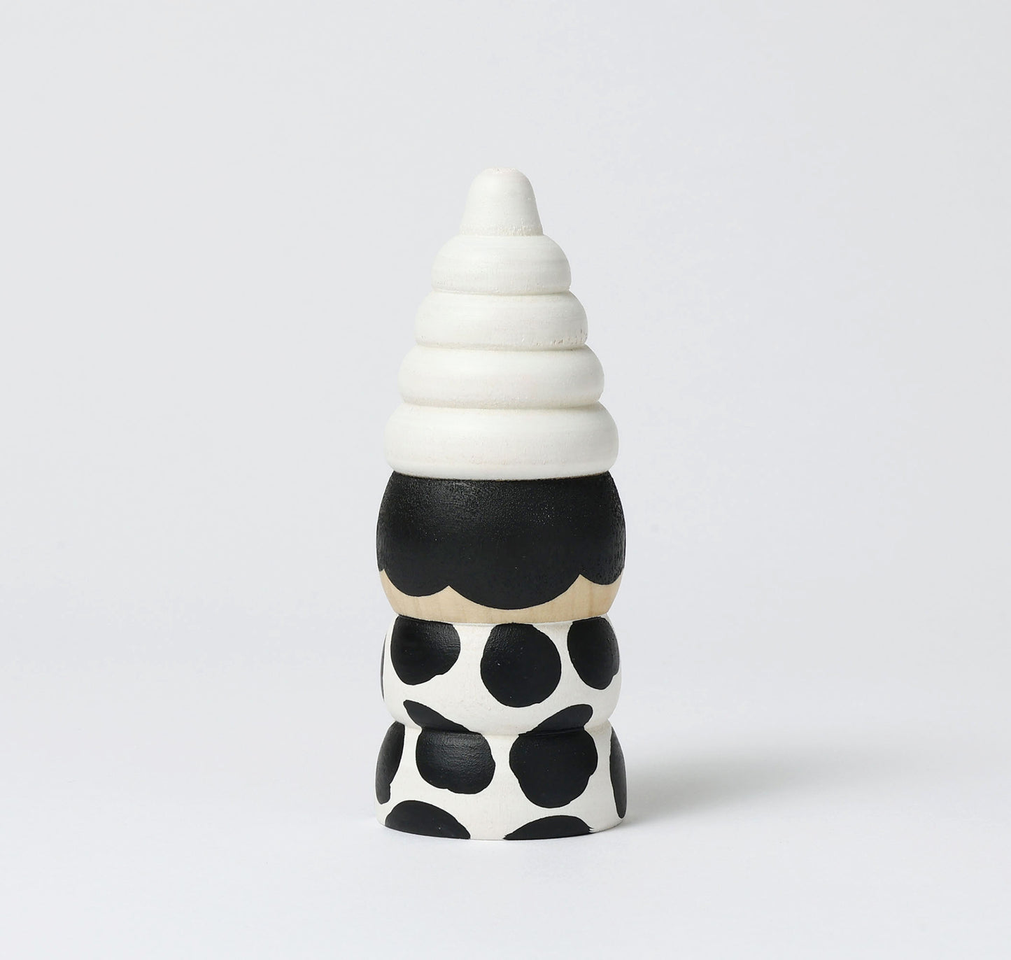 HIRAGA, Teruyuki 平賀輝幸工人 | Soft-serve ice cream kokeshi doll ソフトクリームこけし |  Sakunami style 作並系 | 12cm in height