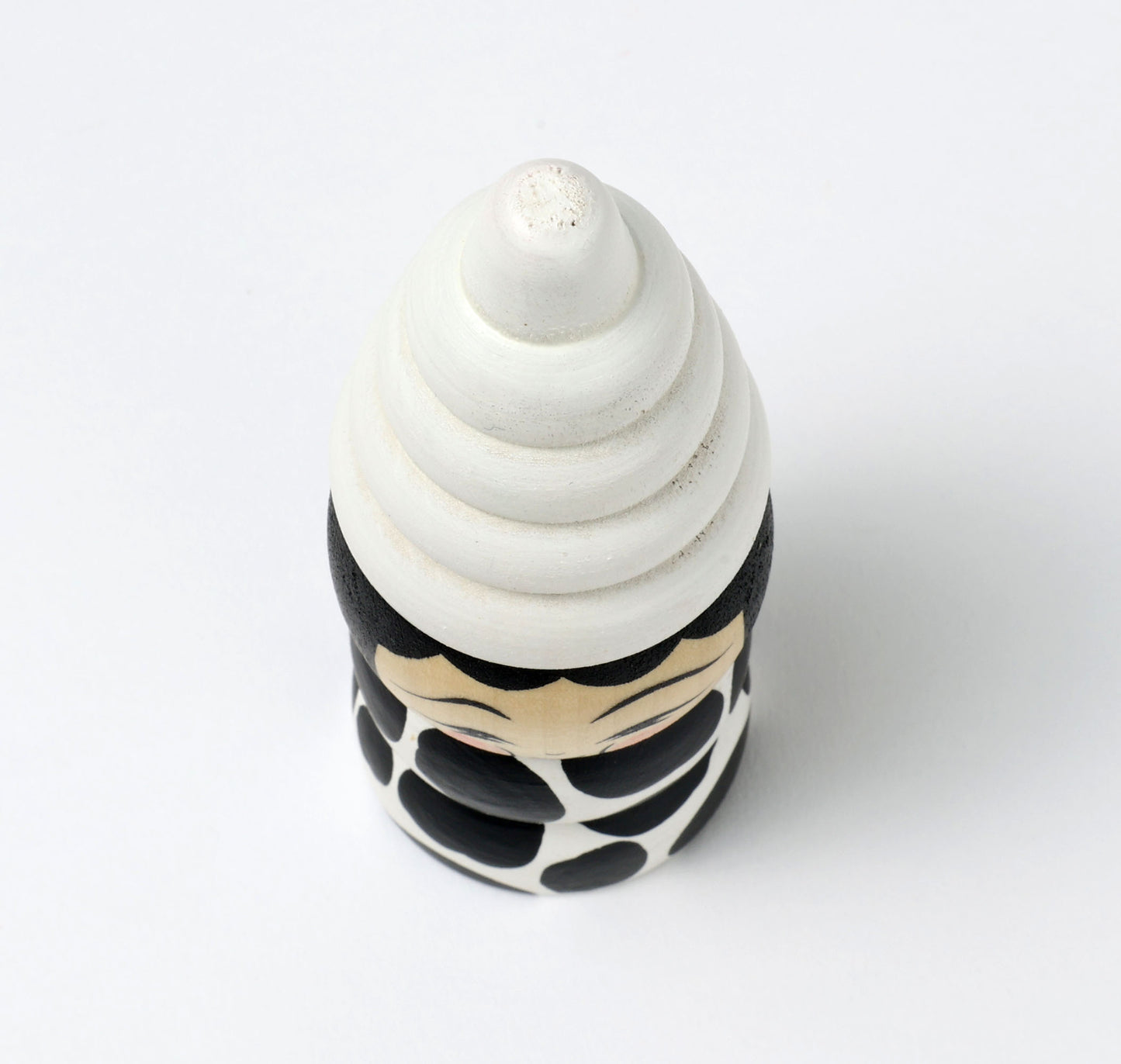 HIRAGA, Teruyuki 平賀輝幸工人 | Soft-serve ice cream kokeshi doll ソフトクリームこけし |  Sakunami style 作並系 | 12cm in height