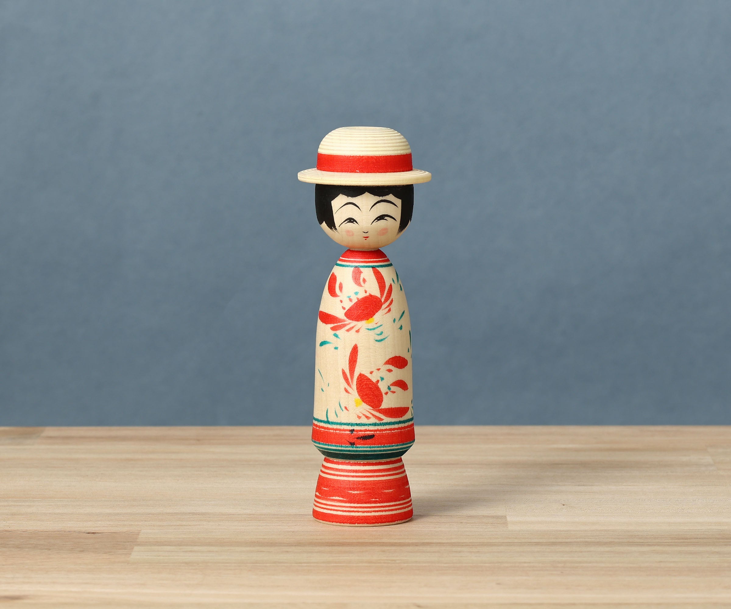 Shin Craft Ragdoll 平賀 輝幸 平賀輝幸工人 | 平賀輝幸工人ぼうし帽子こけし 帽子こけし |作並スタイル 作並系 |高さ13cm – Shin Crafts