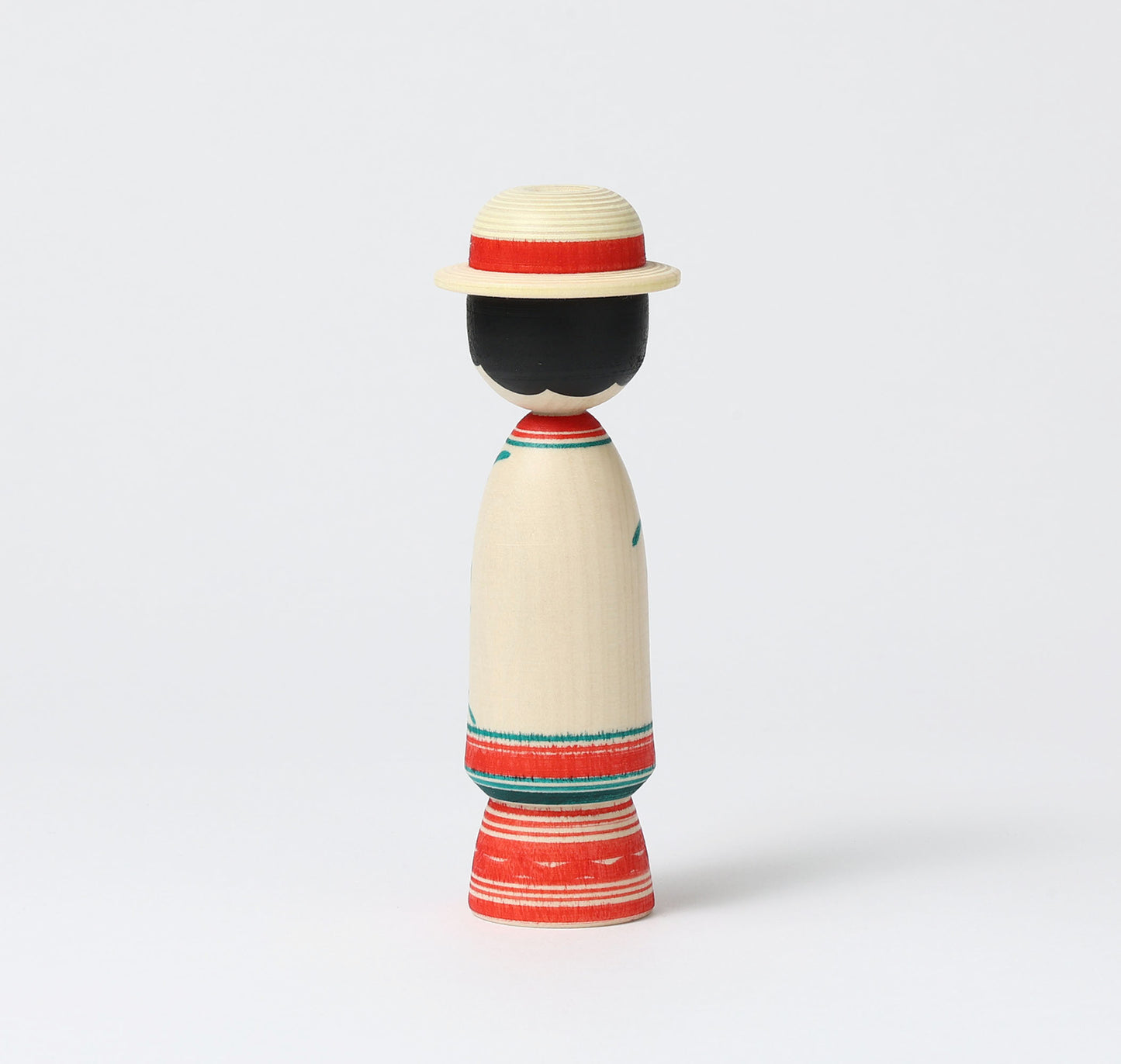 HIRAGA, Teruyuki 平賀輝幸工人 | Boushi-hat kokeshi doll 帽子こけし |  Sakunami style 作並系 | 13cm in height