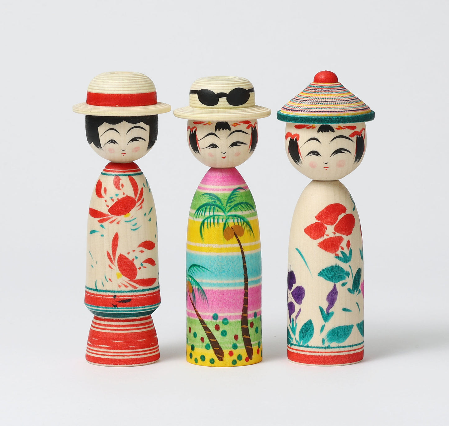 HIRAGA, Teruyuki 平賀輝幸工人 | Boushi-hat kokeshi doll 帽子こけし |  Sakunami style 作並系 | 13cm in height