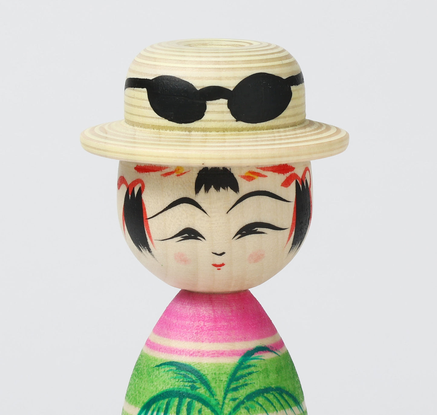 HIRAGA, Teruyuki 平賀輝幸工人 | Boushi-hat kokeshi doll 帽子こけし |  Sakunami style 作並系 | 13cm in height