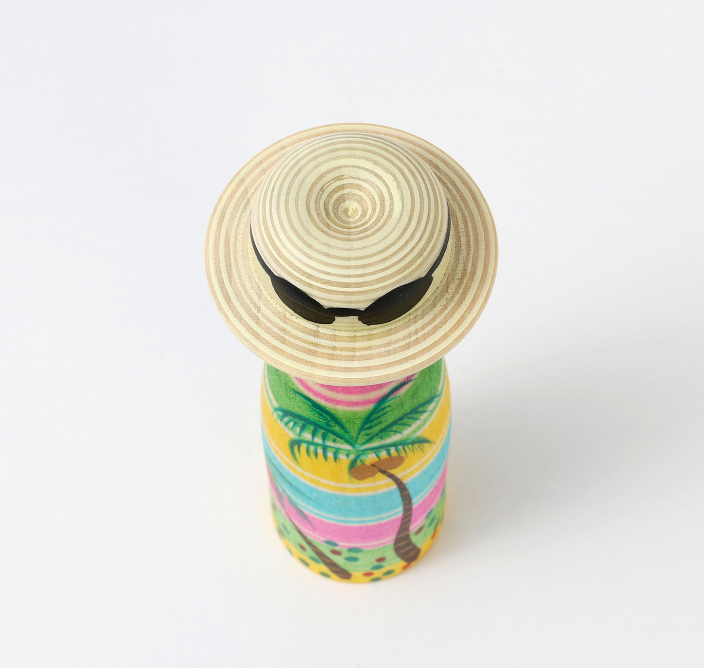 HIRAGA, Teruyuki 平賀輝幸工人 | Boushi-hat kokeshi doll 帽子こけし |  Sakunami style 作並系 | 13cm in height