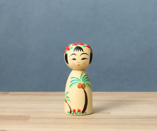 HIRAGA, Teruyuki 平賀輝幸 | Palm tree kokeshi - ヤシの木こけし | Sakunami style 作並系