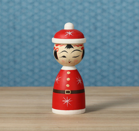 12-Santa Claus kokeshi doll |  HIRAGA, Teruyuki | 12cm in height