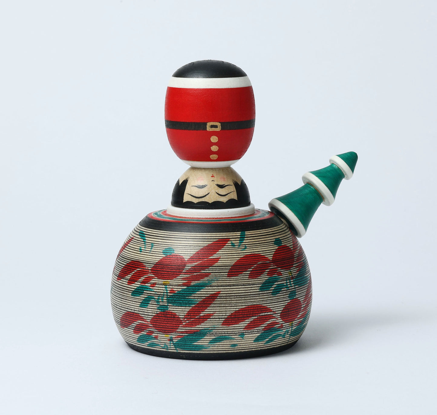 12-Santa Claus ejiko kokeshi doll |  HIRAGA, Teruyuki | 14cm in height