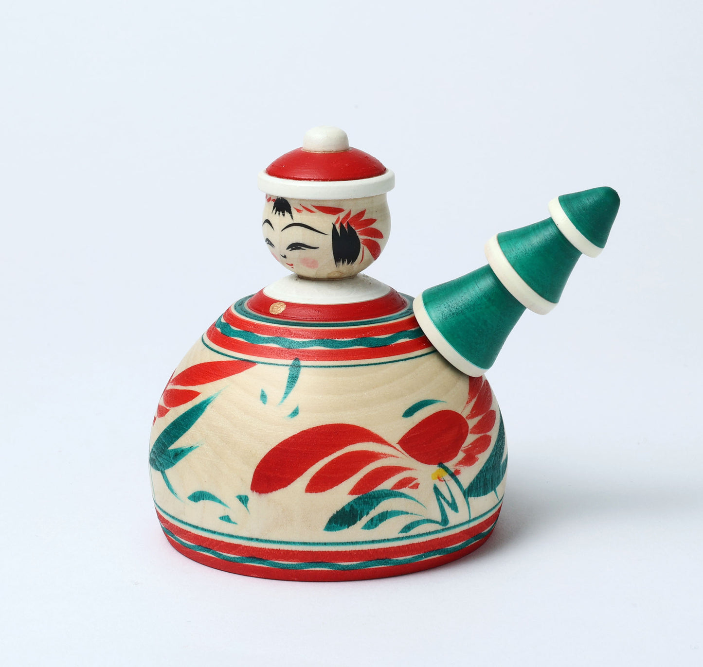 12-Santa Claus ejiko kokeshi doll-2 |  HIRAGA, Teruyuki | 9.5cm in height