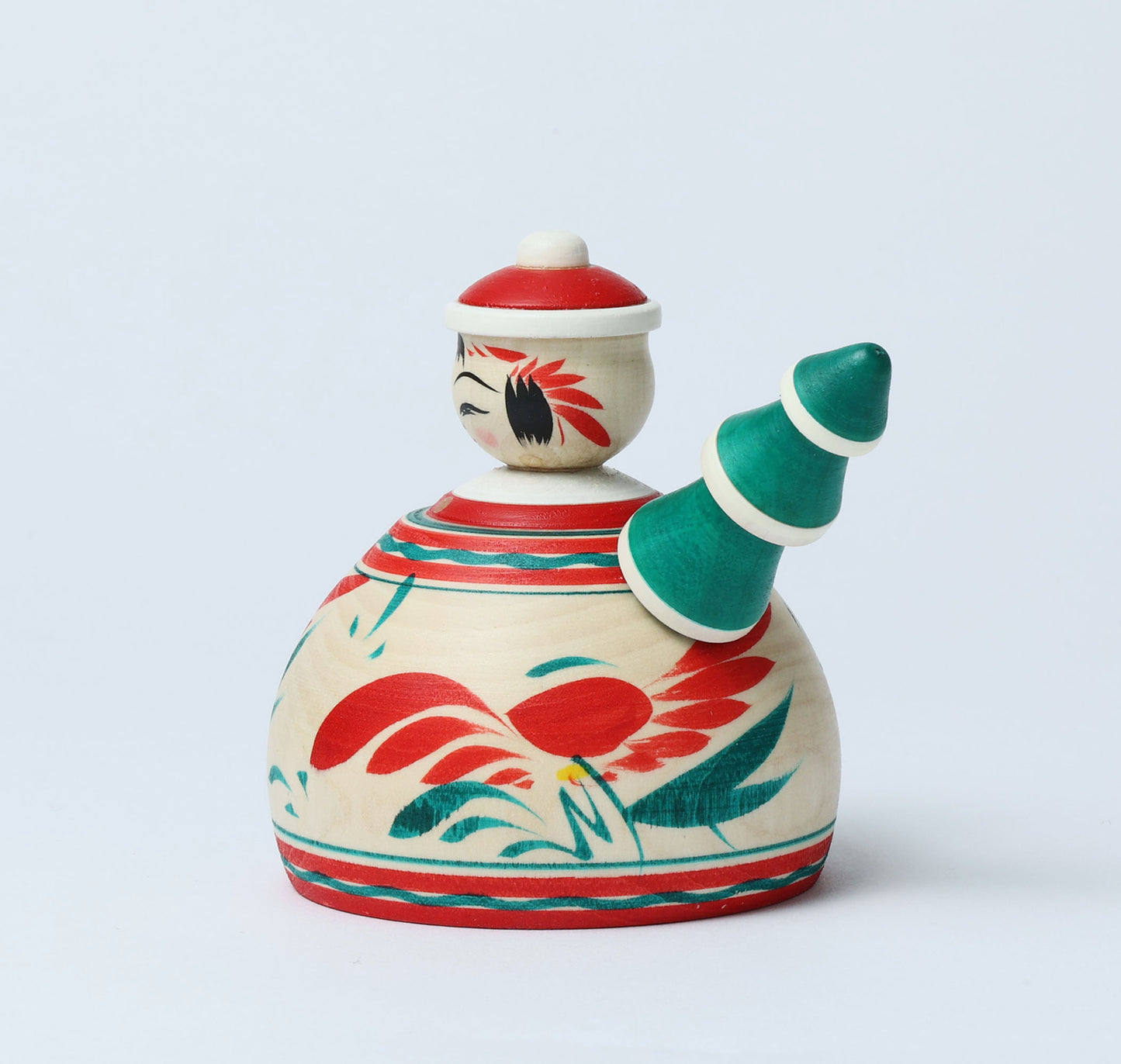 12-Santa Claus ejiko kokeshi doll-2 |  HIRAGA, Teruyuki | 9.5cm in height