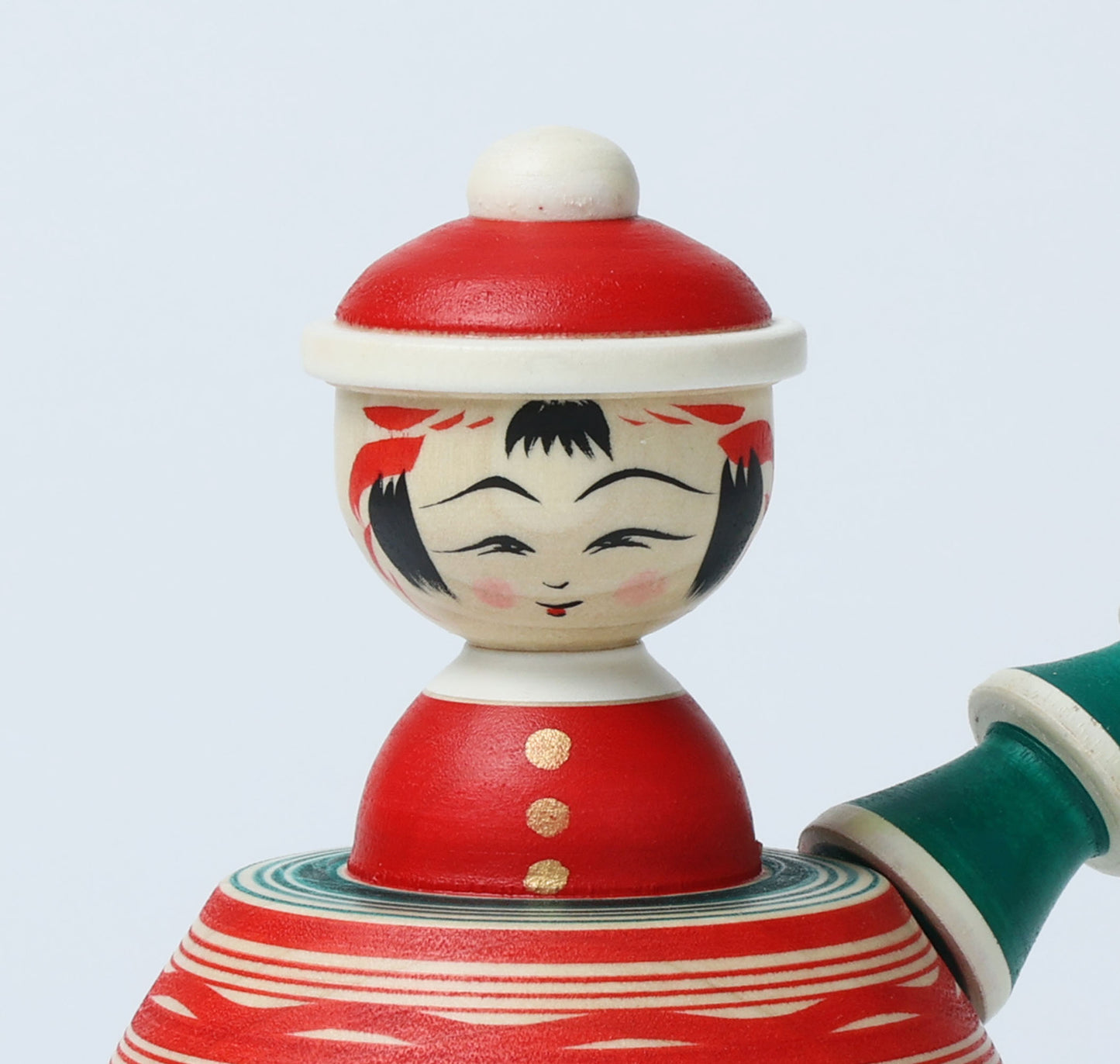 12-Santa Claus ejiko kokeshi doll-3 |  HIRAGA, Teruyuki | 12cm in height