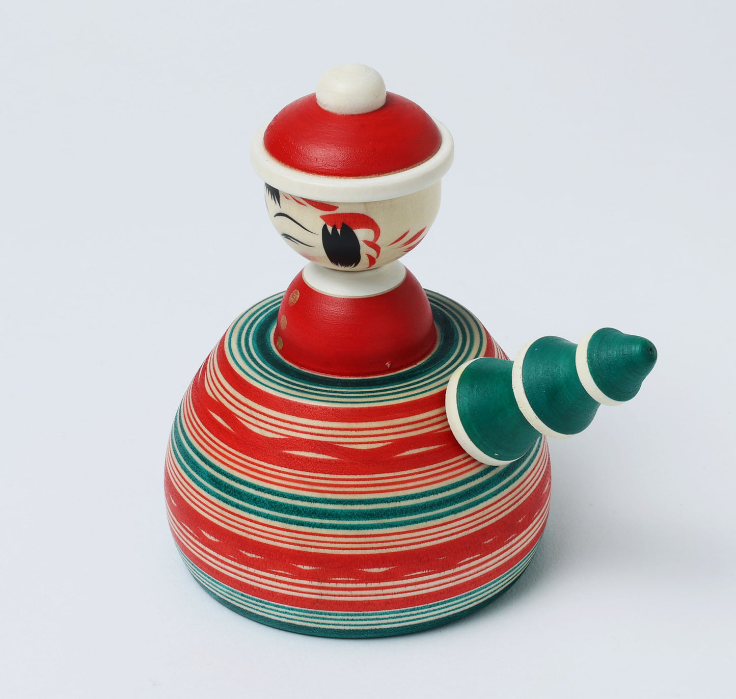 12-Santa Claus ejiko kokeshi doll-3 |  HIRAGA, Teruyuki | 12cm in height