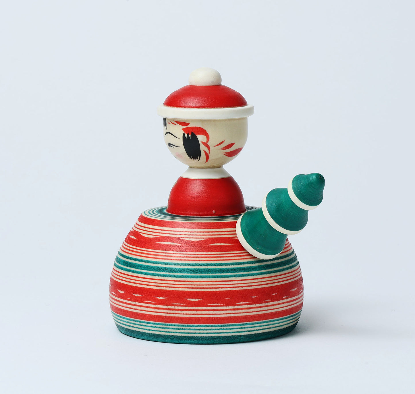 12-Santa Claus ejiko kokeshi doll-3 |  HIRAGA, Teruyuki | 12cm in height