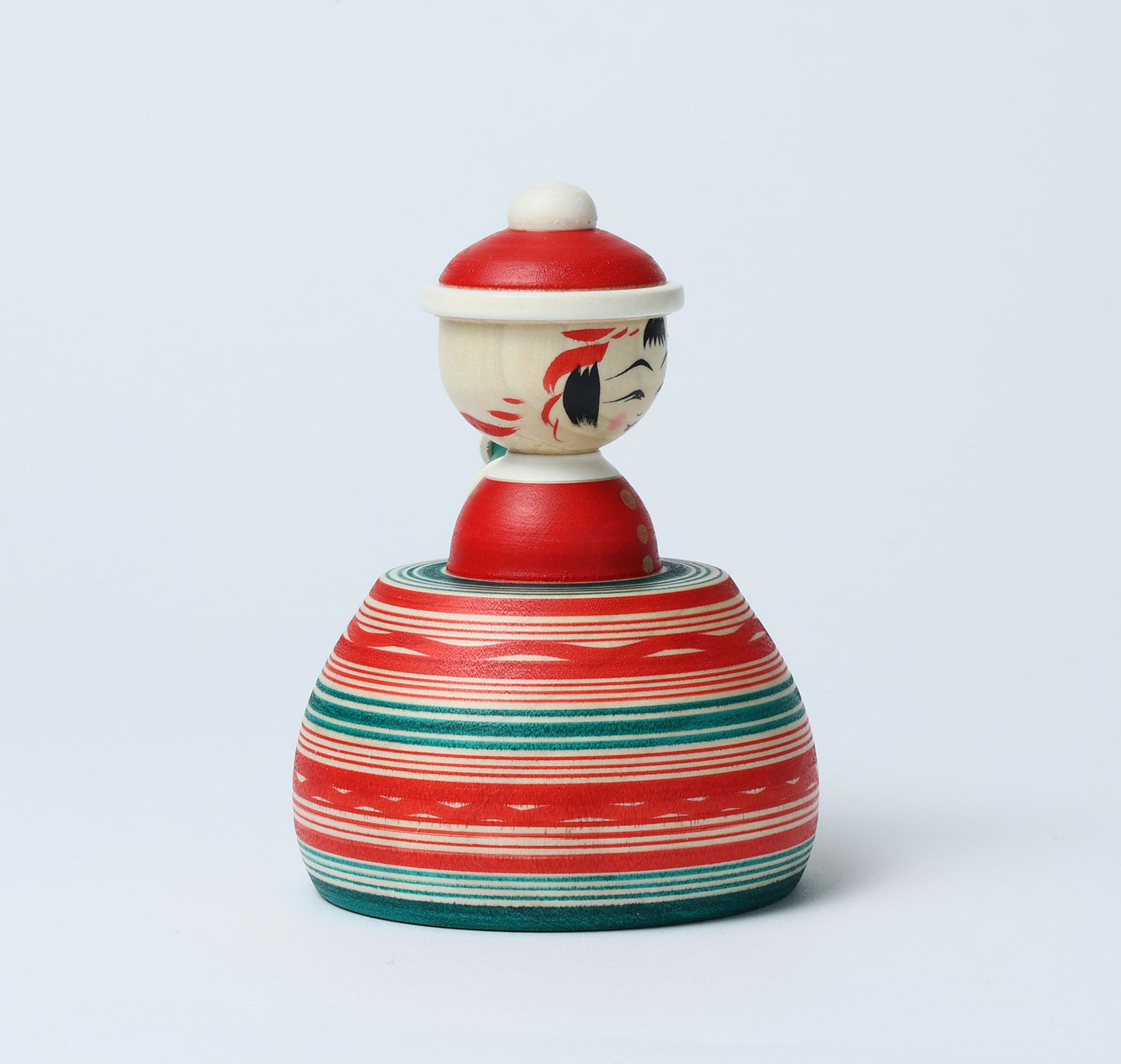 12-Santa Claus ejiko kokeshi doll-3 |  HIRAGA, Teruyuki | 12cm in height