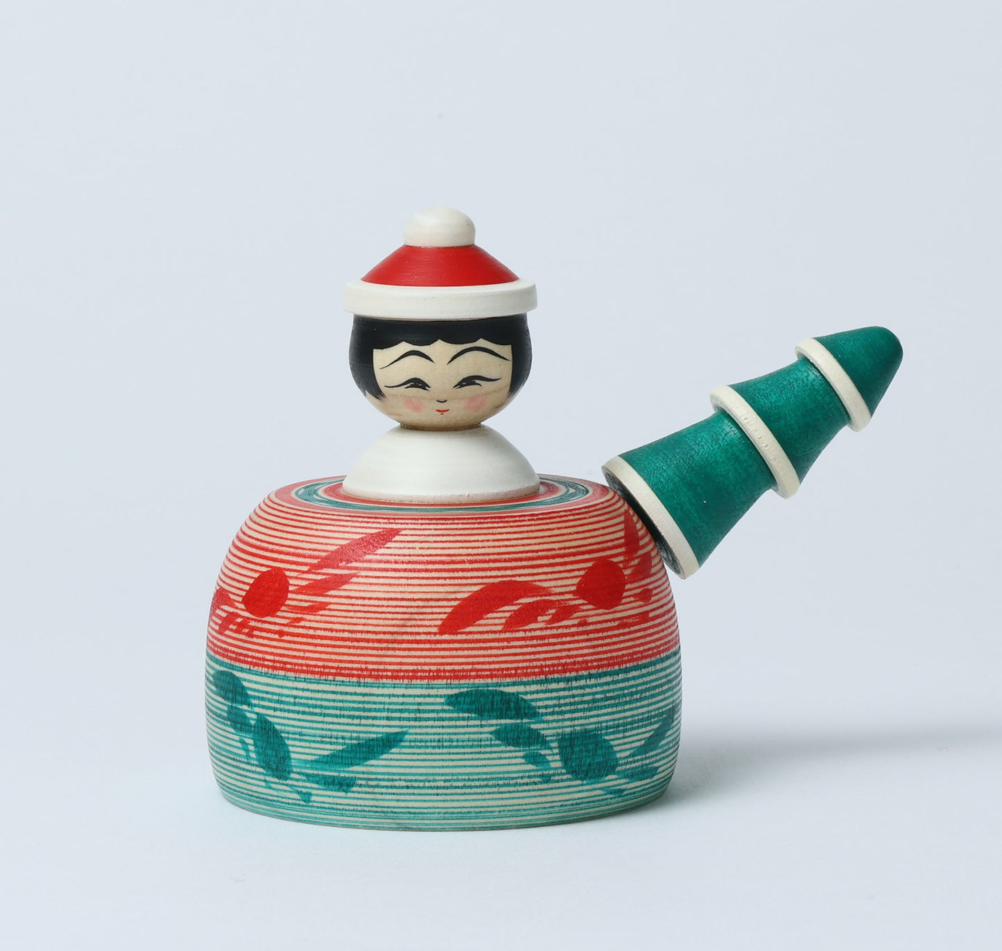 12-Santa Claus ejiko kokeshi doll-4 |  HIRAGA, Teruyuki | 10cm in height