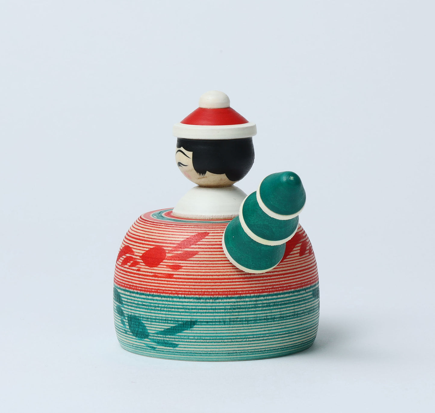 12-Santa Claus ejiko kokeshi doll-4 |  HIRAGA, Teruyuki | 10cm in height