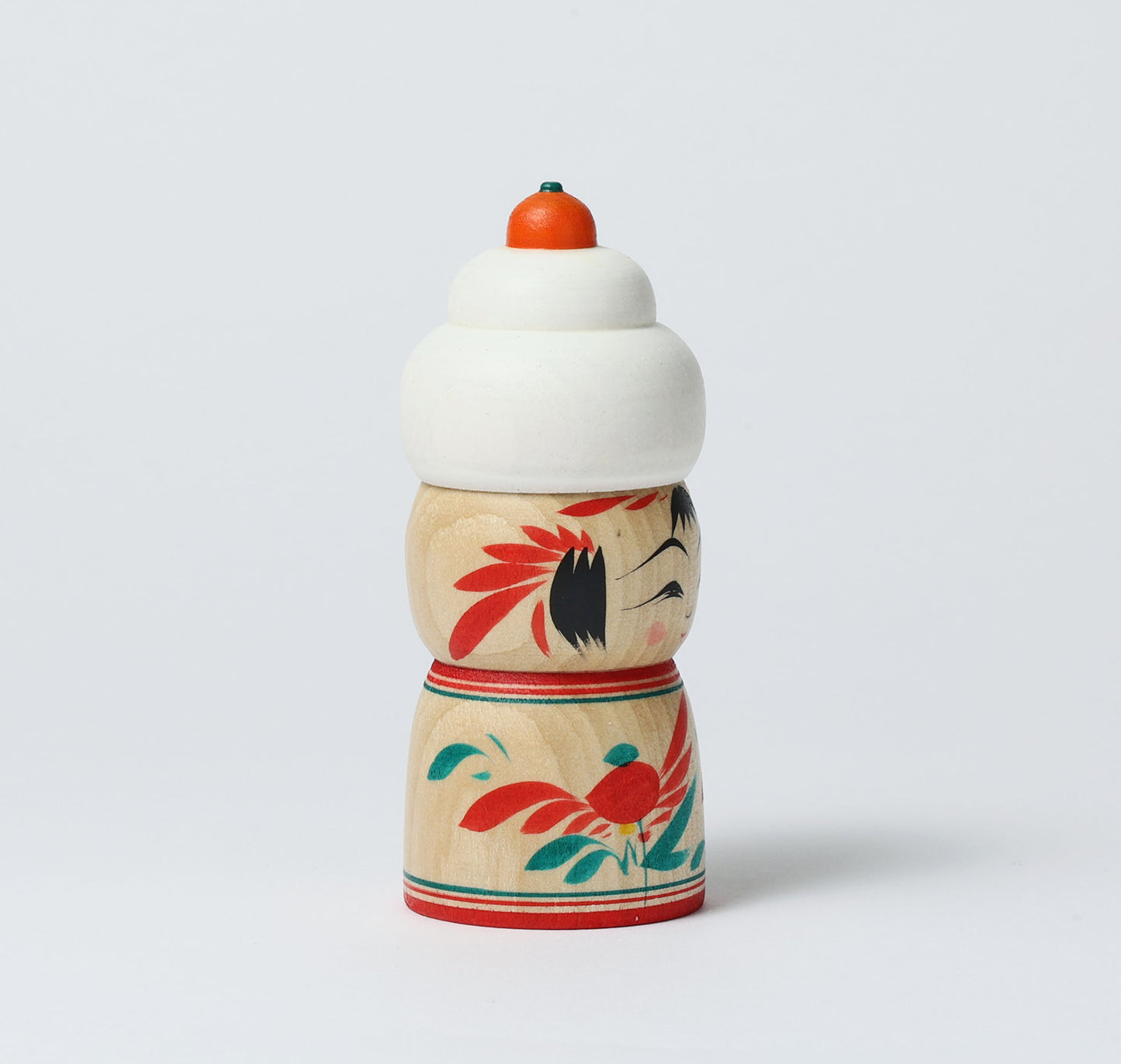 Kagamimochi kokeshi doll 鏡餅こけし |  HIRAGA, Teruyuki | 12cm in height