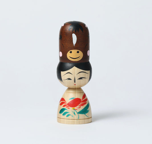 Eto-zodiac animal kokeshi doll 干支こけし-馬 |  HIRAGA, Teruyuki | 13.5cm in height