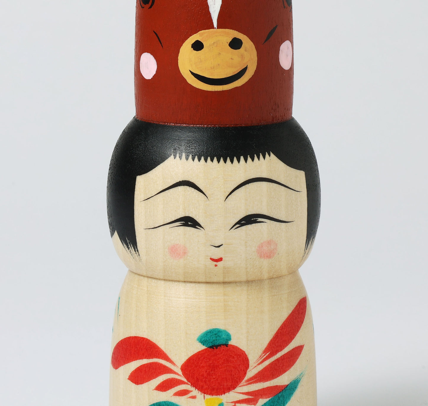 Kagamimochi kokeshi doll Eto-zodiac 干支鏡餅こけし-馬 |  HIRAGA, Teruyuki | 14.5cm in height