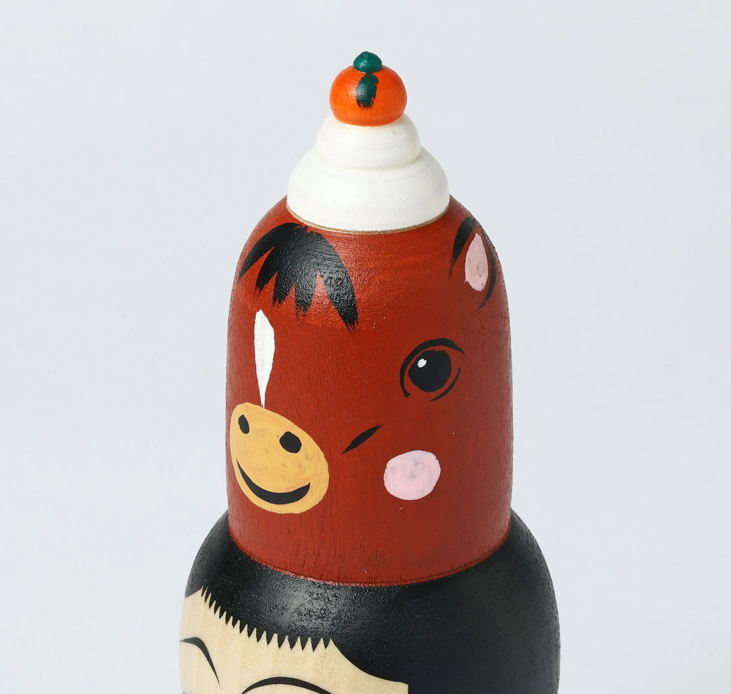 Kagamimochi kokeshi doll Eto-zodiac 干支鏡餅こけし-馬 |  HIRAGA, Teruyuki | 14.5cm in height
