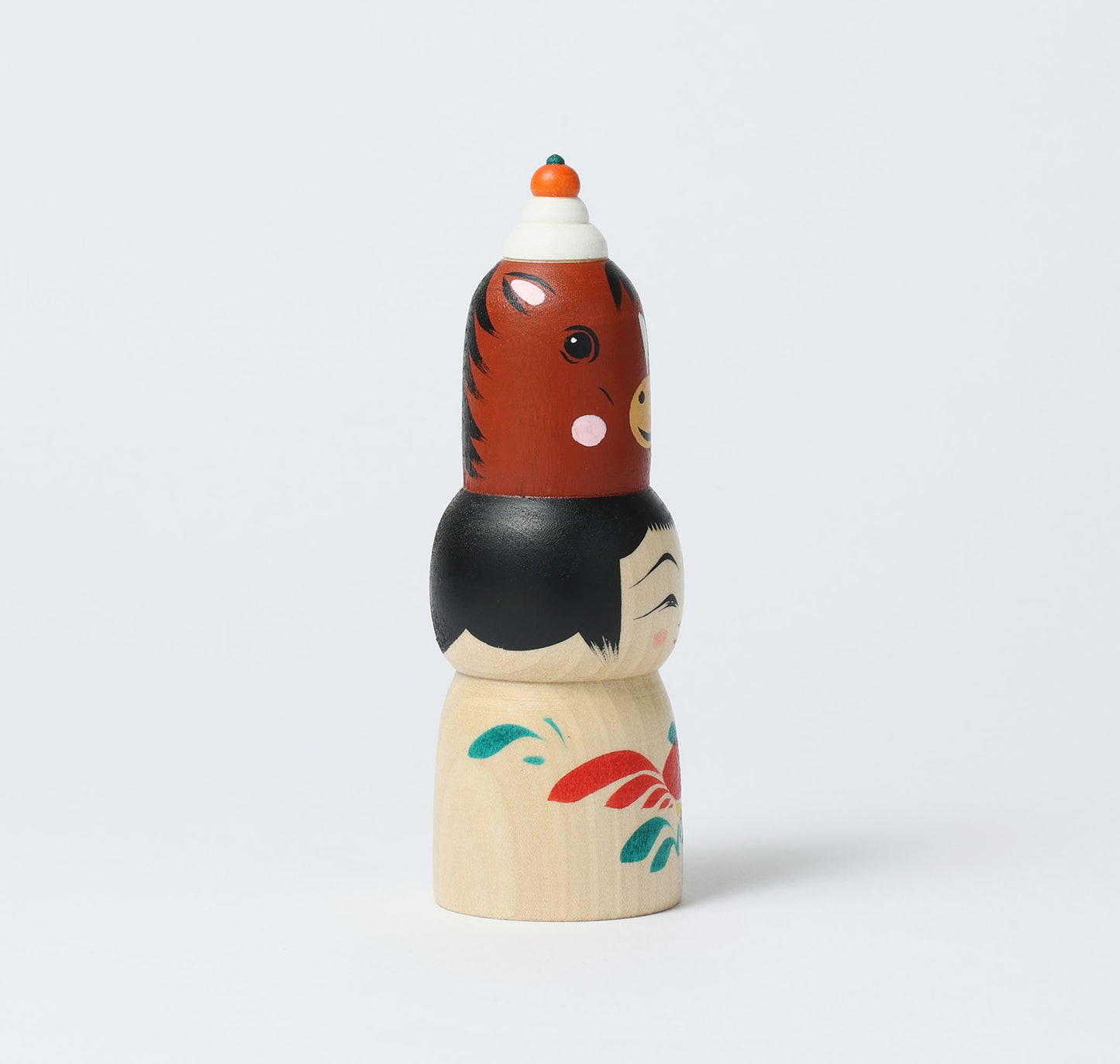 Kagamimochi kokeshi doll Eto-zodiac 干支鏡餅こけし-馬 |  HIRAGA, Teruyuki | 14.5cm in height