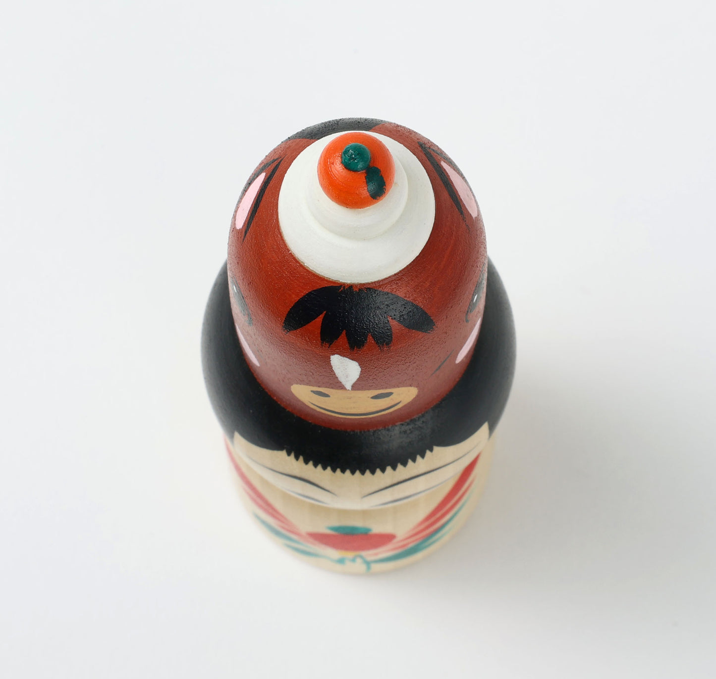 Kagamimochi kokeshi doll Eto-zodiac 干支鏡餅こけし-馬 |  HIRAGA, Teruyuki | 14.5cm in height