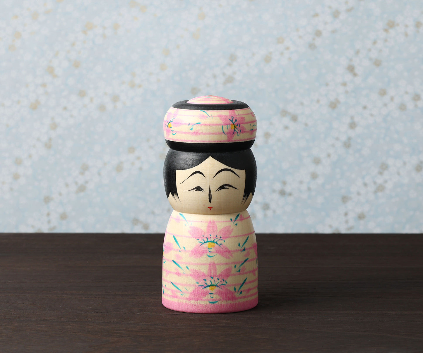 HIRAGA, Teruyuki 平賀輝幸 |Sakura -cherry blossom kokeshi - 桜こけし4寸 | Sakunami style 作並系