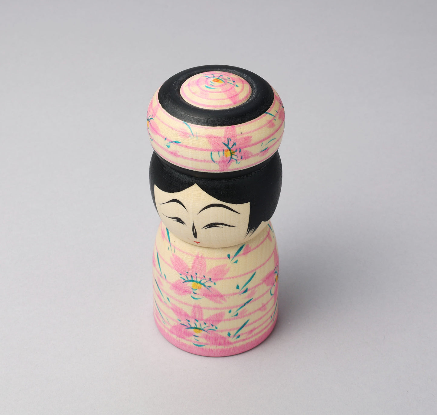 HIRAGA, Teruyuki 平賀輝幸 |Sakura -cherry blossom kokeshi - 桜こけし4寸 | Sakunami style 作並系