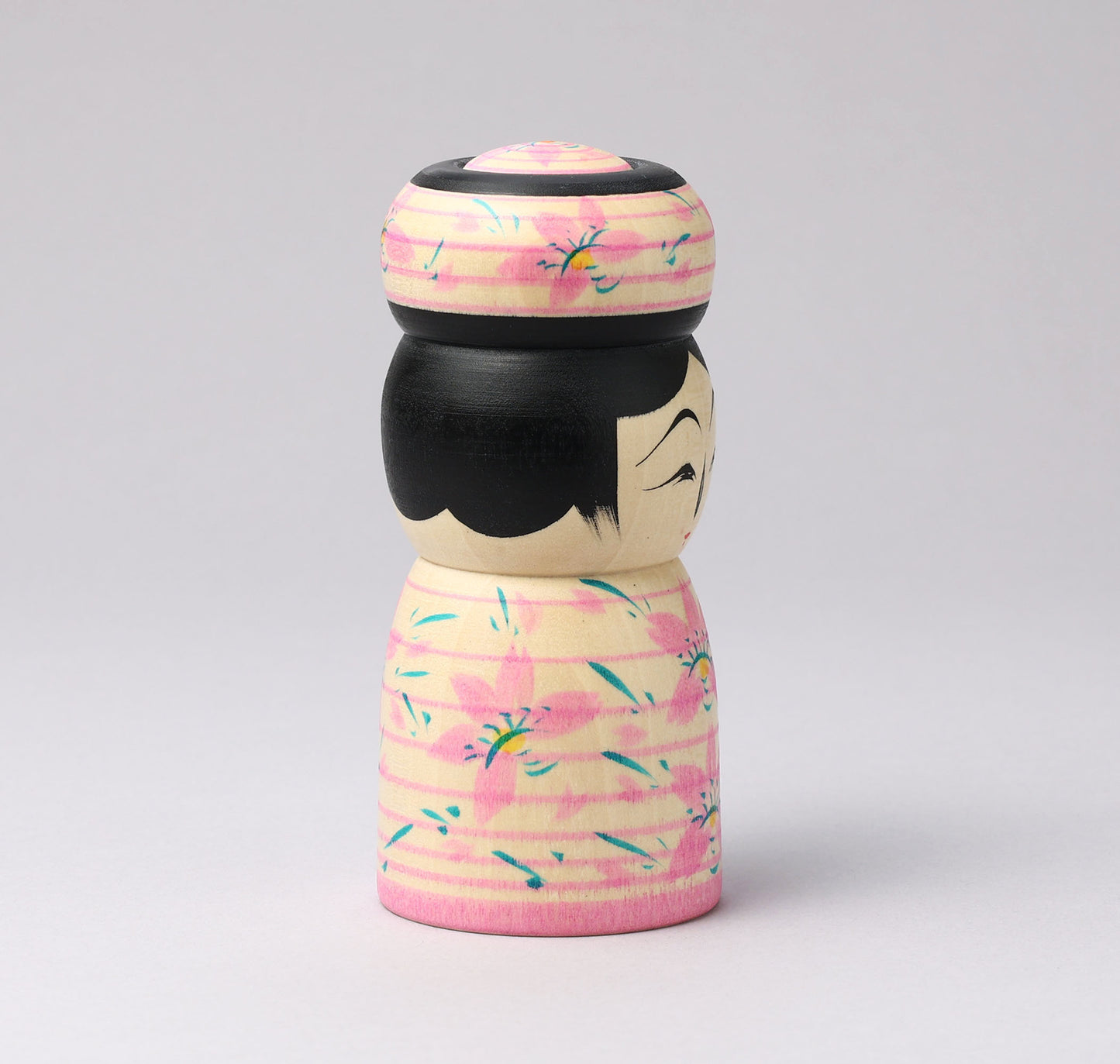 HIRAGA, Teruyuki 平賀輝幸 |Sakura -cherry blossom kokeshi - 桜こけし4寸 | Sakunami style 作並系