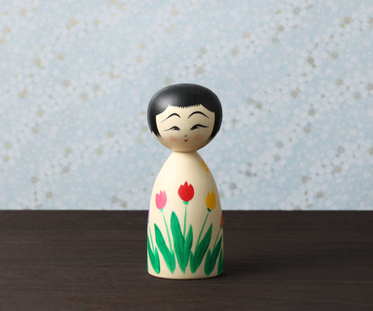 HIRAGA, Teruyuki 平賀輝幸 |Tulip kokeshi - チューリップこけし | Sakunami style 作並系