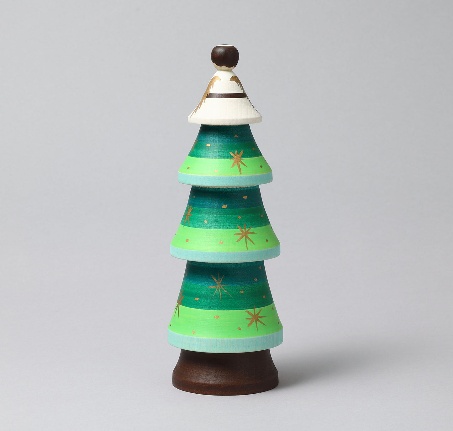 Christmas kokeshi doll 'angel and tree' | HIRAGA, Teruyuki 平賀輝幸 | 天使とクリスマスツリー | Sakunami style 作並系 | 23.5cm in height