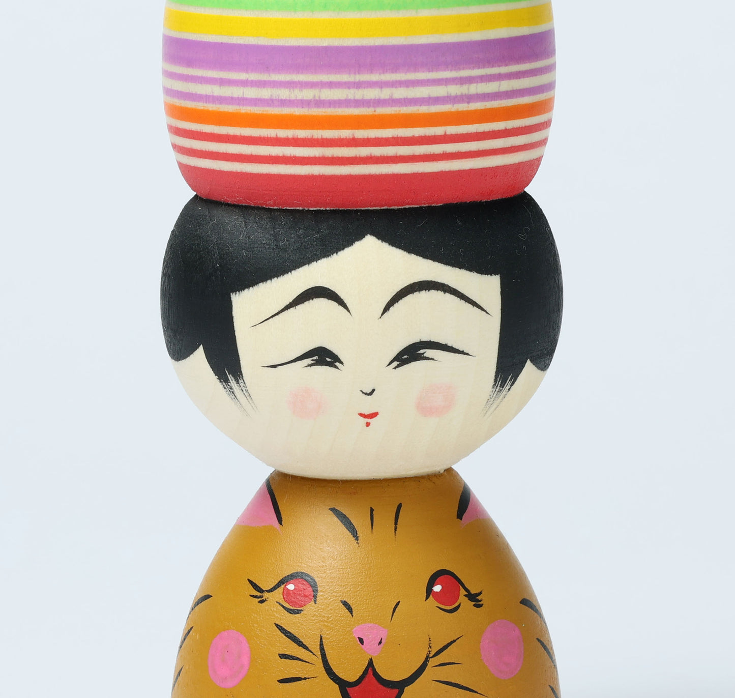 Easter themed kokeshi doll イースターこけし |  HIRAGA, Teruyuki 平賀輝幸工人 |  Sakunami style 作並系 | 13.3cm in height