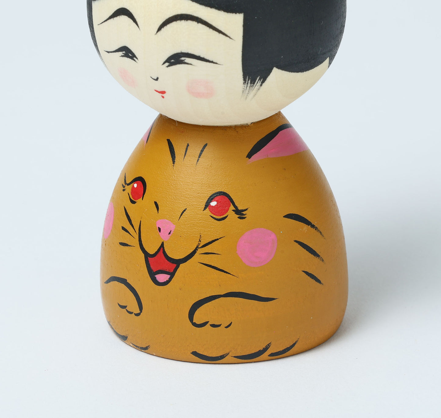 Easter themed kokeshi doll イースターこけし |  HIRAGA, Teruyuki 平賀輝幸工人 |  Sakunami style 作並系 | 13.3cm in height