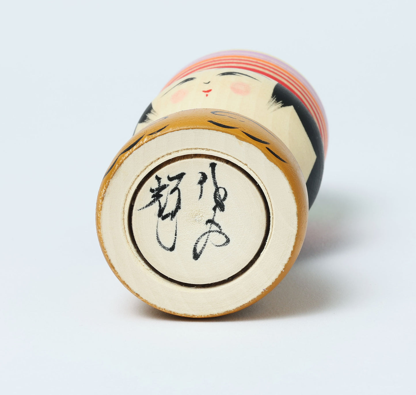 Easter themed kokeshi doll イースターこけし |  HIRAGA, Teruyuki 平賀輝幸工人 |  Sakunami style 作並系 | 13.3cm in height