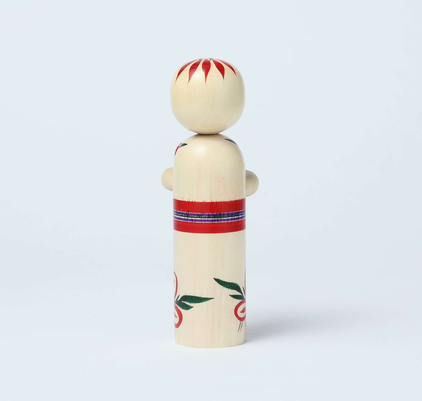 Komori-Babysitting kokeshi doll 子守りこけし | KANO Hiroshi 加納博工人 | Sakunami style 作並系 | 15cm in height