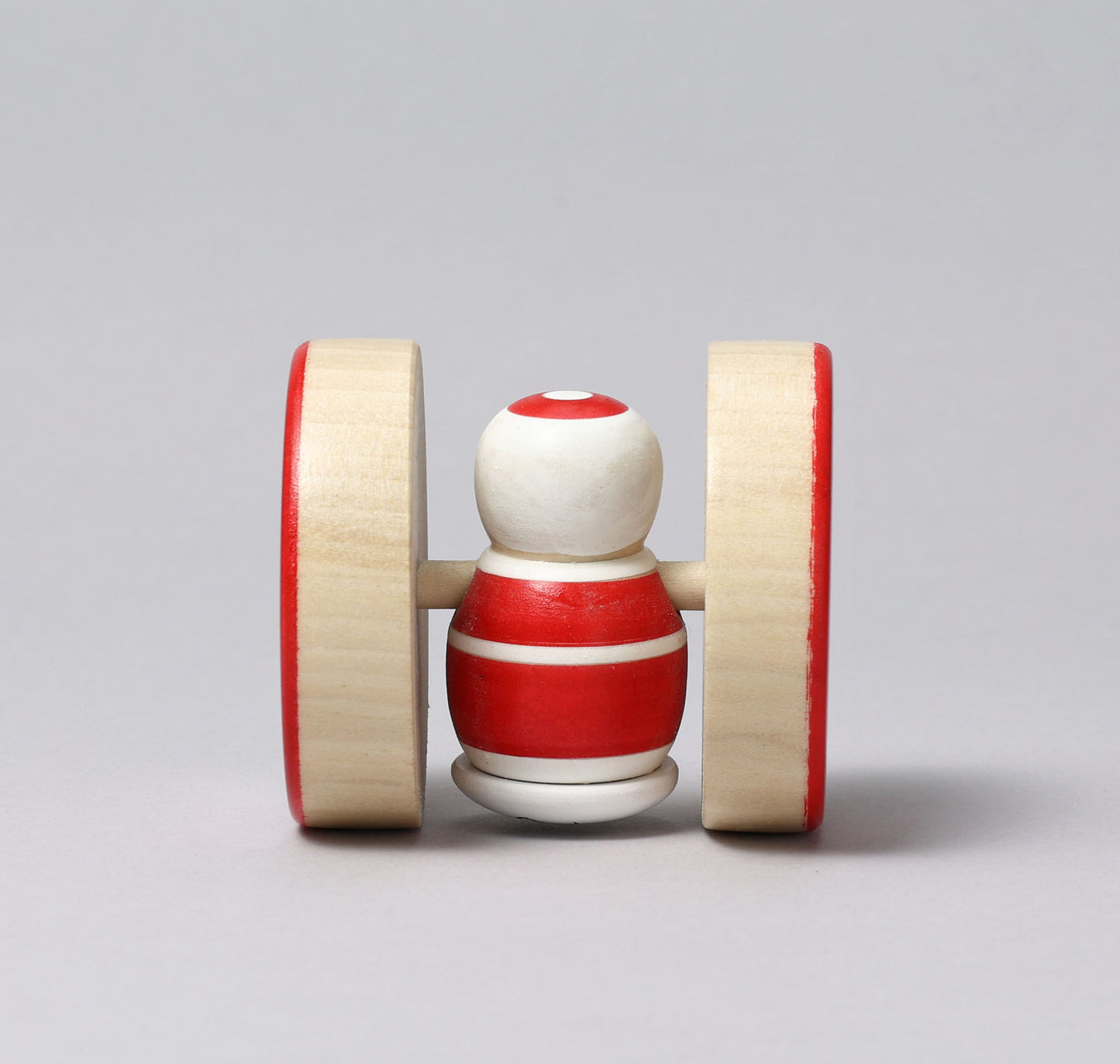 Christmas kokeshi doll 'Santa Claus fukukuruma' | KANOU, Hiroshi 加納博工人 | サンタ福車こけし | Sakunami style 作並系 | 6.5cm in height from Japan