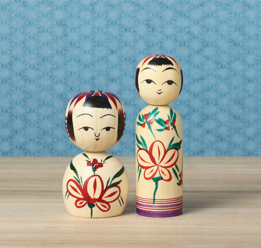 親子こけし | 加納博工人、加納陽平工人 | 作並系 |高さ19.5cm