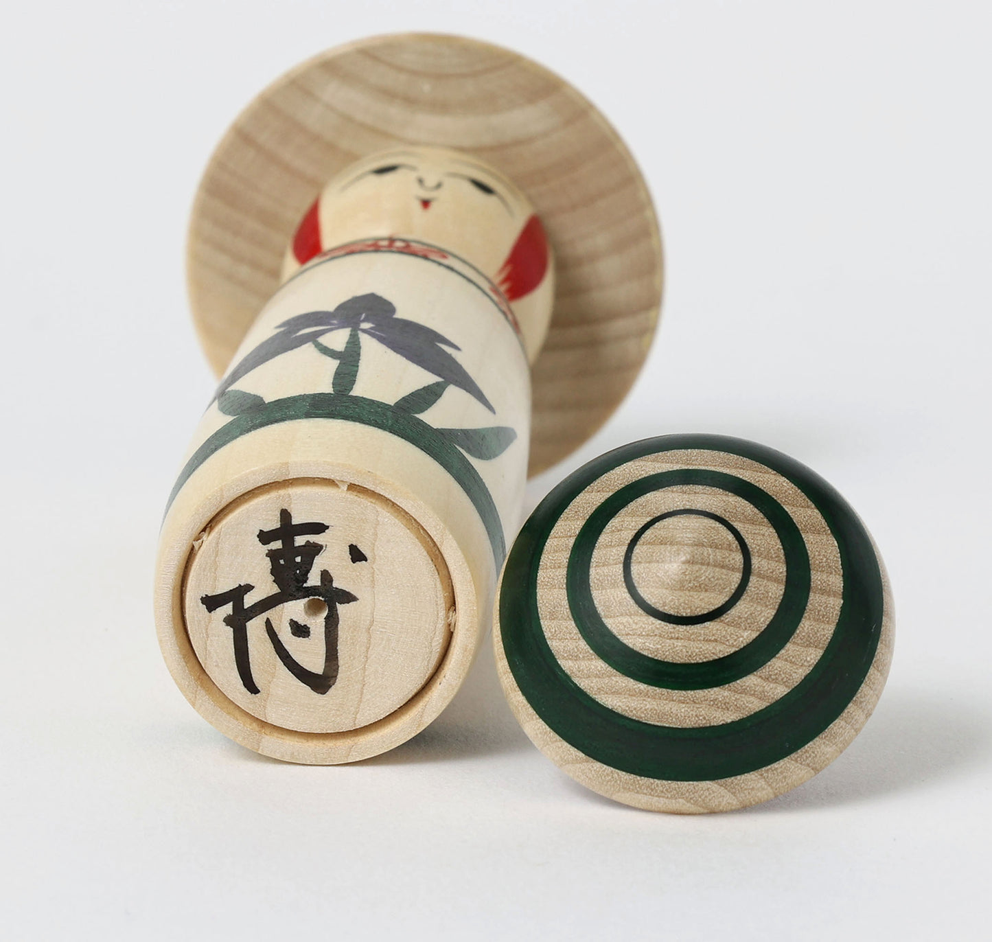 Tagajo kokeshi 多賀城こけし | KANO, Hiroshi 加納博工人 |  Sakunami style 作並系 | 14cm in height