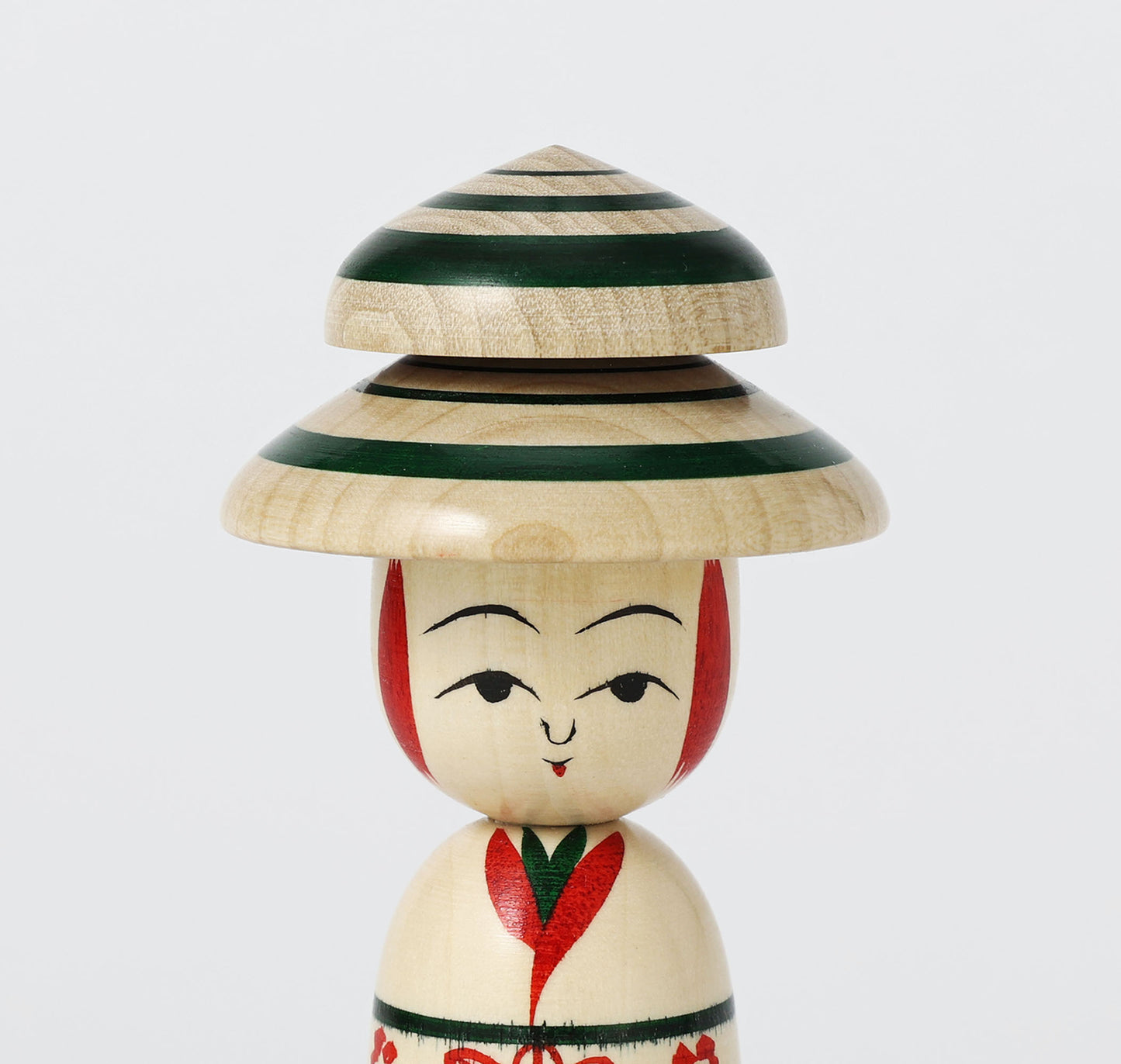 Tagajo kokeshi 多賀城こけし | KANO, Hiroshi 加納博工人 |  Sakunami style 作並系 | 14cm in height