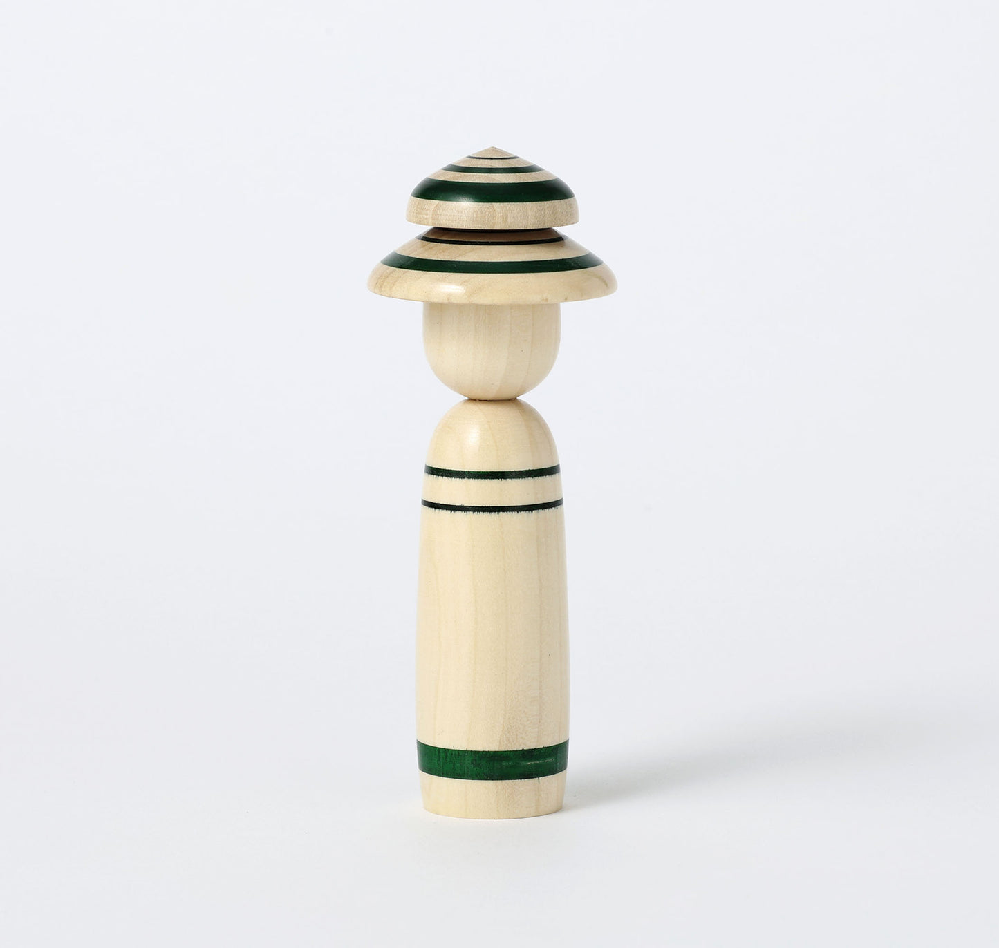 Tagajo kokeshi 多賀城こけし | KANO, Hiroshi 加納博工人 |  Sakunami style 作並系 | 14cm in height