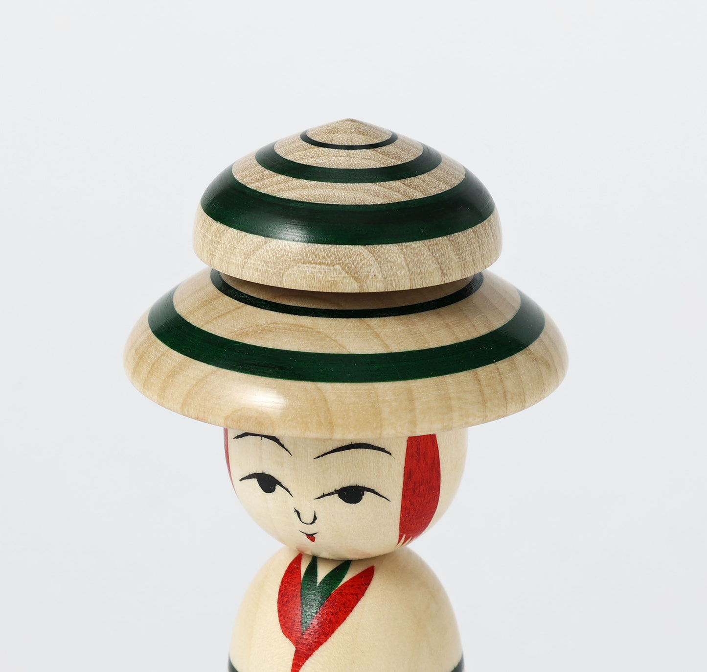 Tagajo kokeshi 多賀城こけし | KANO, Hiroshi 加納博工人 |  Sakunami style 作並系 | 14cm in height